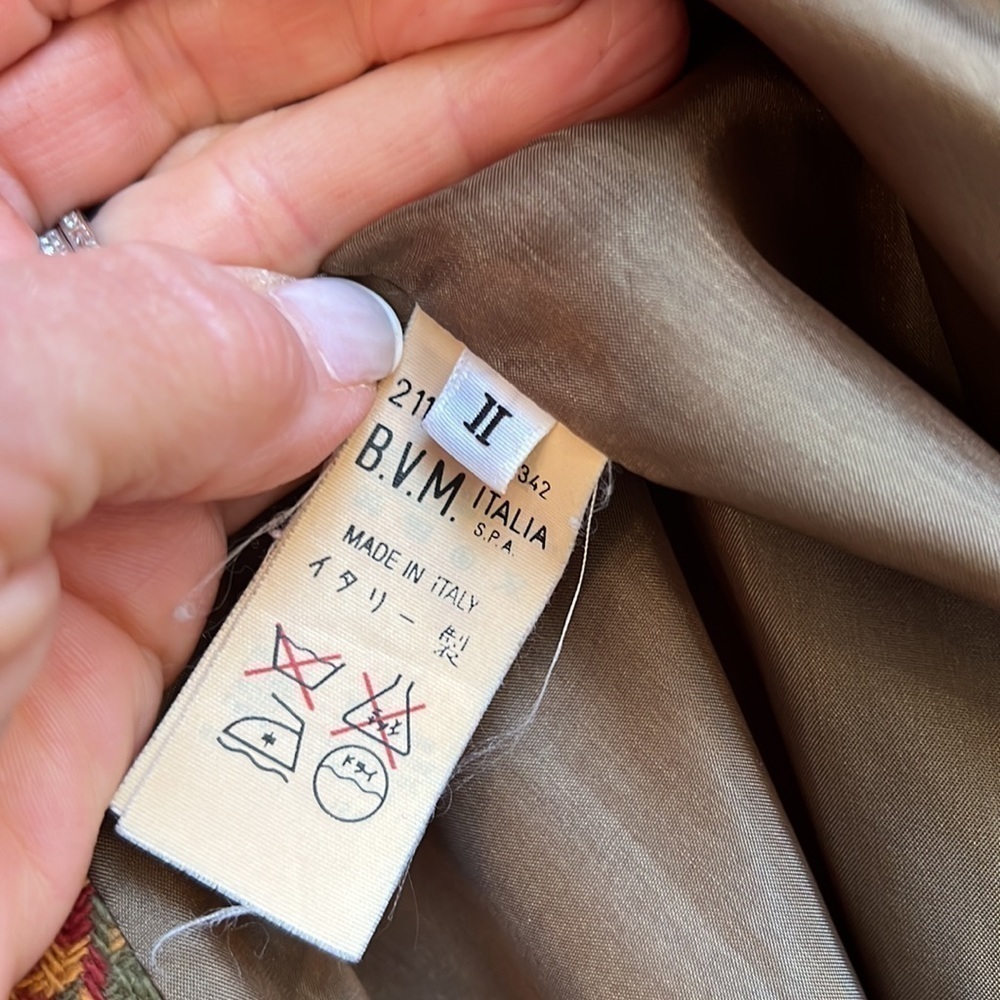 Vintage Les Copains Wool Cashmere Plaid Blazer Jacket - Picture 8 of 11